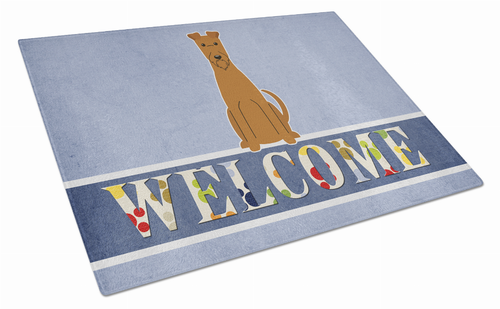 Welcome Dog Print Glass Cutting Board Large - BB5643LCB