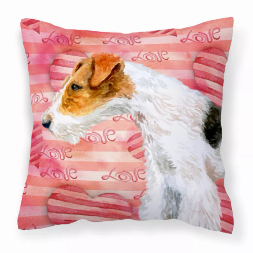 Dog With Love Stripes Fabric Decorative Pillow - S000213B001695P114210V000