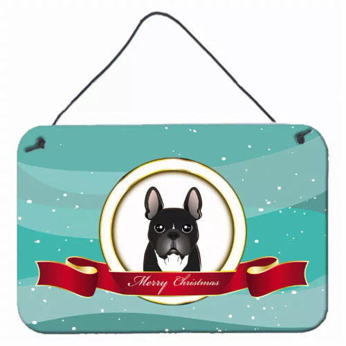 Merry Christmas Design with Dog Art Wall or Door Hanging Prints - S000213B001695P055769V000