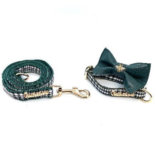 Fern Collar, Leash & Bow tie set - PuccissimePet000001 Fern Collar, Leash & Bow tie set - PuccissimePet000001