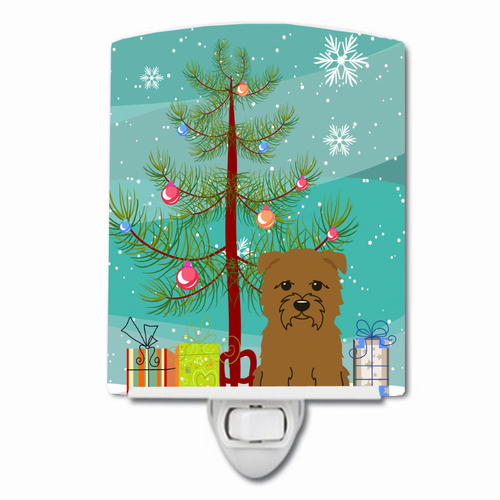 Christmas Tree and Dog Ceramic Night Light - BB4185CNL