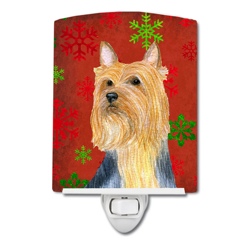 Snowflakes Holiday Dog Art Ceramic Night Light - S000213B001695P102870V000