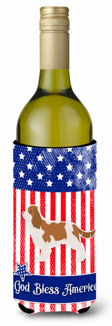 American Flag and Dog Wine Bottle Hugger - BB3349LITERK
