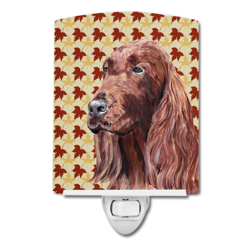 Fall Leaves Dog Art Portrait Ceramic Night Light - S000213B001695P103381V000