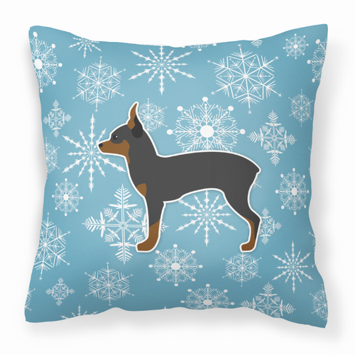 Winter Snowflake Dog Profile Art Fabric Decorative Pillow - S000213B001695P073313V000