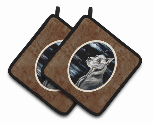 Dog Artwork Pair of Pot Holders - 7067PTHD