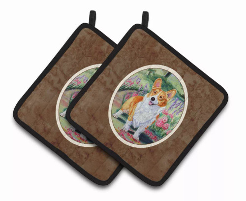 Dog Artwork Pair of Pot Holders - S000213B001695P069331V002