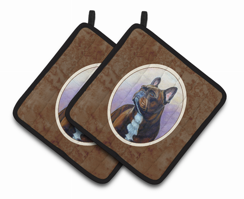 Dog Artwork Pair of Pot Holders - 7117PTHD