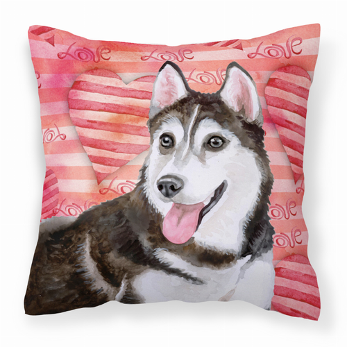 Love Design with Dog Fabric Decorative Pillow - BB9799PW1414