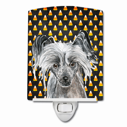 Candy Corn Halloween Dog Art Portrait Ceramic Night Light - SC9536CNL