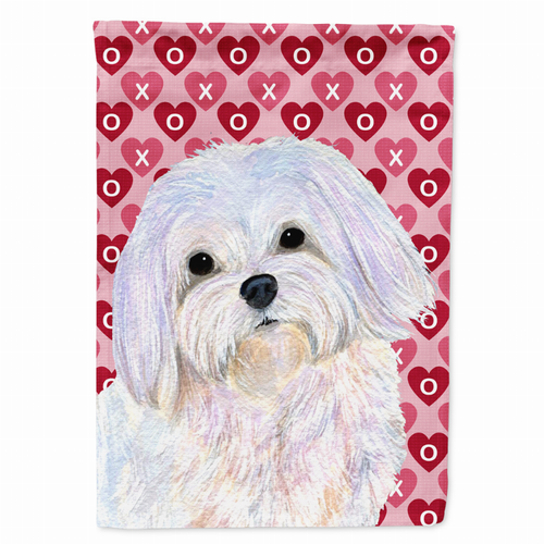 Hearts Love and Valentine's Day Dog Portrait Flag Garden Size - SS4482GF