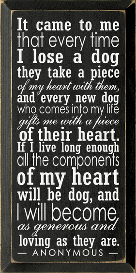It Came to Me Dog Memorial Wood Sign - S002084B002469P002164V000