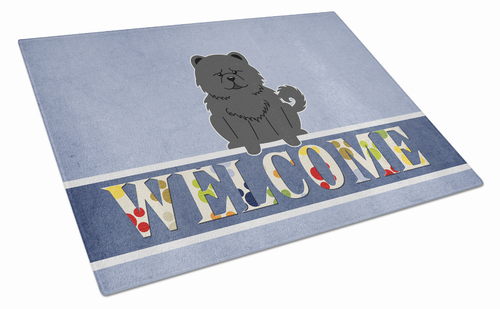 Welcome Dog Print Glass Cutting Board Large - BB5724LCB