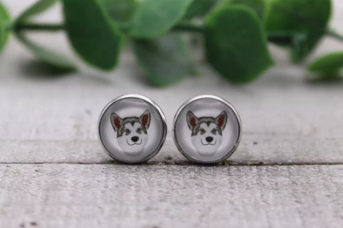 Dog Breeds | Glass Stud Earrings | Hypoallergenic - S001853B002266P000431V020 Dog Breeds | Glass Stud Earrings | Hypoallergenic - S001853B002266P000431V020