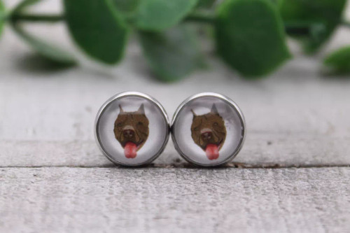 Dog Breeds | Glass Stud Earrings | Hypoallergenic - S001853B002266P000431V019