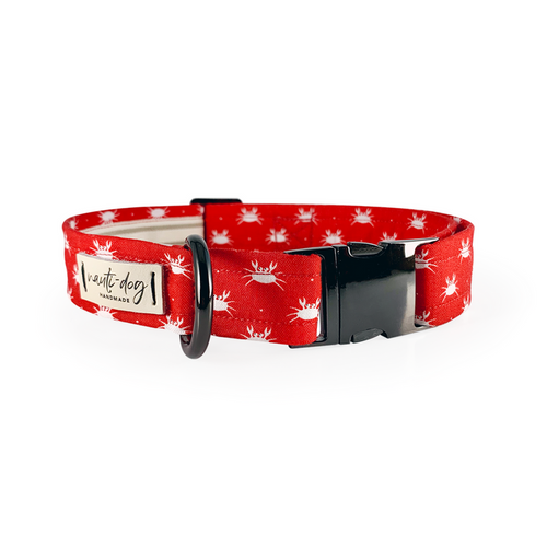 Crabby Red Maryland Crab Coastal Buckle & Martingale Dog Collar - S002793B002925P000051V054