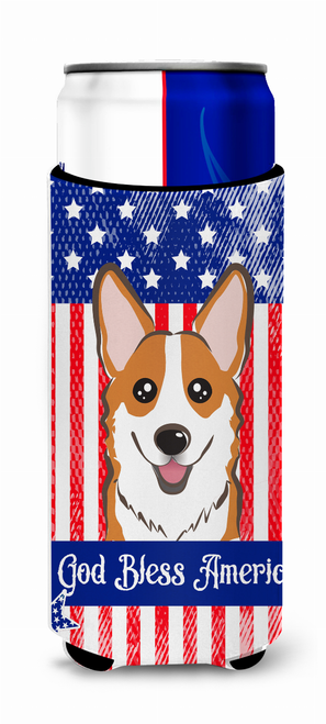 American Flag and Dog Ultra Hugger for slim cans - S000213B001695P061956V000