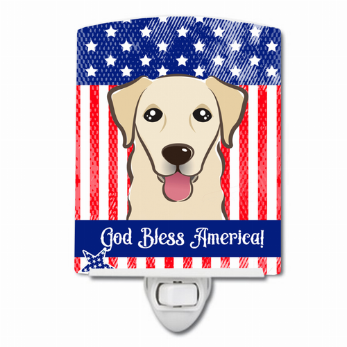American Flag Design with Dog Ceramic Night Light - S000213B001695P099513V000