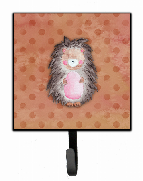 Polkadot Hedgehog Watercolor Cartoon Art Themed Watercolor/Polkadot Leash or Key Holder