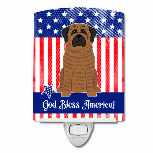 American Flag Design with Dog Ceramic Night Light - S000213B001695P099536V000