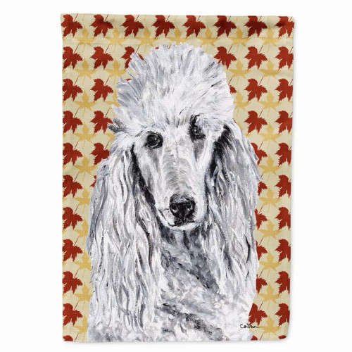Fall Leaves with Dog Portrait Flag Garden Size - S000213B001695P038584V000