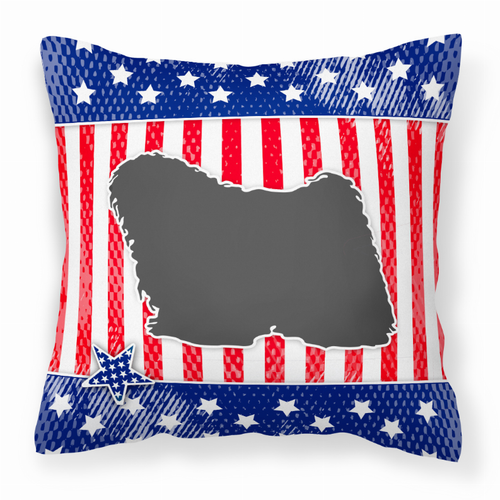 USA Design with Dog Fabric Decorative Pillow - BB3363PW1414