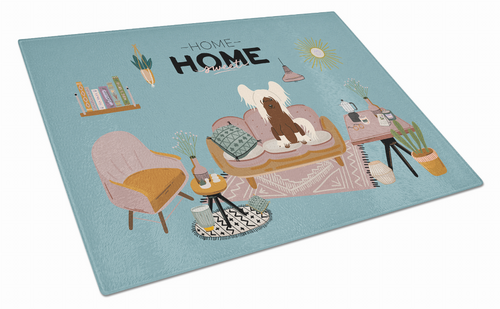 Sweet Home Dog Print Glass Cutting Board Large - S000213B001695P020202V026