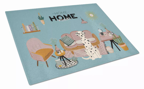 Sweet Home Dog Print Glass Cutting Board Large - S000213B001695P020202V020