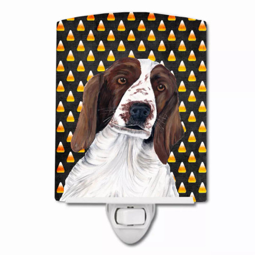 Candy Corn Halloween Dog Art Portrait Ceramic Night Light - S000213B001695P103170V000