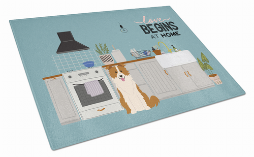Kitchen Scene Dog Print Glass Cutting Board Large - CK7823LCB