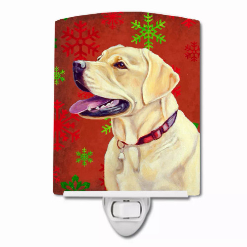 Snowflakes Holiday Dog Art Ceramic Night Light - S000213B001695P102892V000