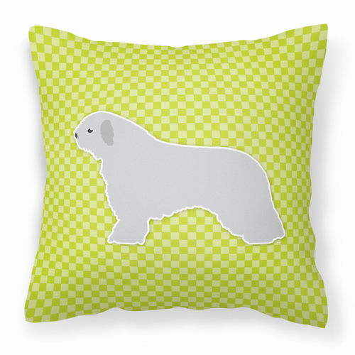 Dog Profile Checkerboard Design Fabric Decorative Pillow - BB3815PW1414