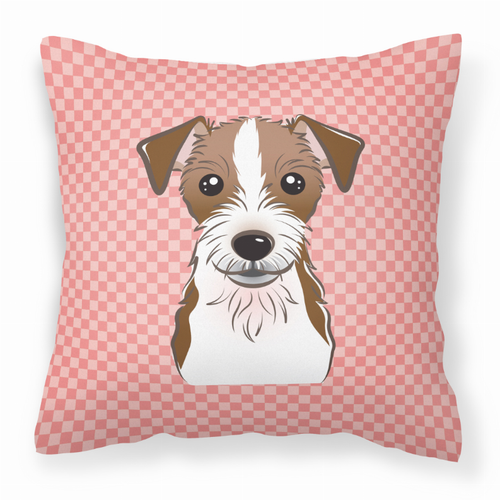 Checkerboard Print With Dog Fabric Decorative Pillow - S000213B001695P043463V000