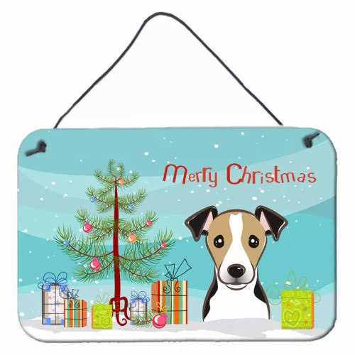 Christmas Tree and Dog Art Wall or Door Hanging Prints - S000213B001695P058014V000