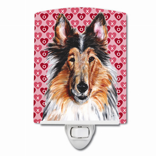 Hearts Love and Valentine's Day Dog Art Ceramic Night Light - SC9694CNL