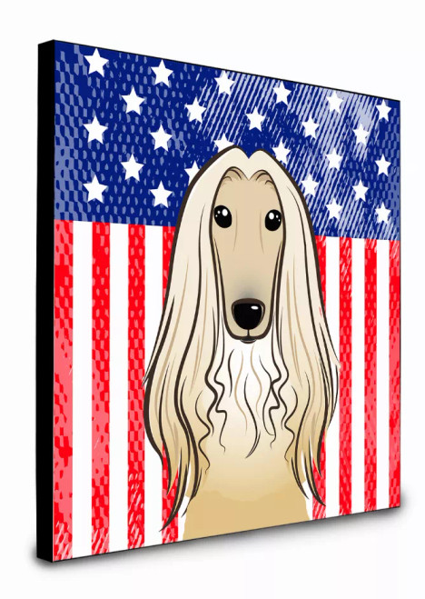 American Flag and Dog Artwork Wall Panel - S000213B001695P014455V025