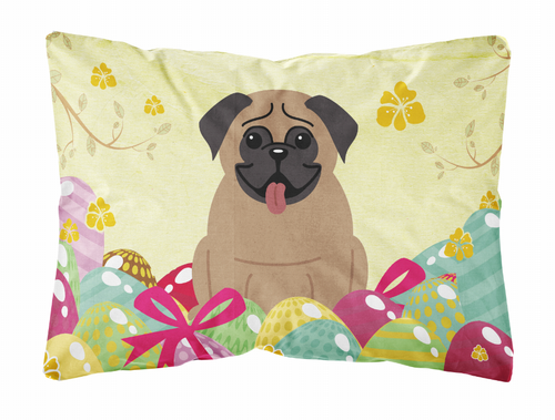 Easter Eggs Dog Art Canvas Fabric Decorative Pillow - S000213B001695P083922V000