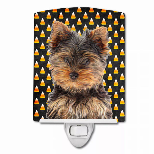 Candy Corn Halloween Dog Art Portrait Ceramic Night Light - S000213B001695P102522V000