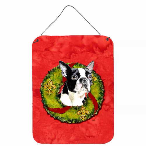 Christmas Wreath Design with Dog Wall or Door Hanging Prints - S000213B001695P028474V000
