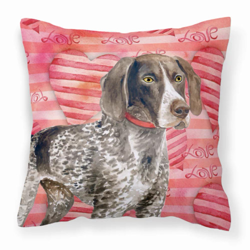 Dog With Love Stripes Fabric Decorative Pillow - S000213B001695P114201V000