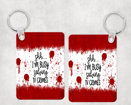 Solving TV Crimes Keychain