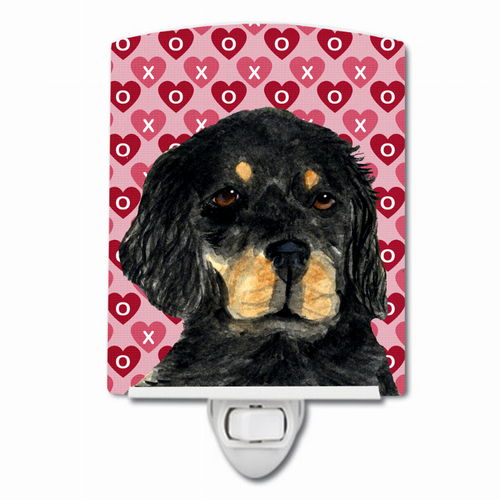 Hearts Love and Valentine's Day Dog Art Ceramic Night Light - S000213B001695P104106V000