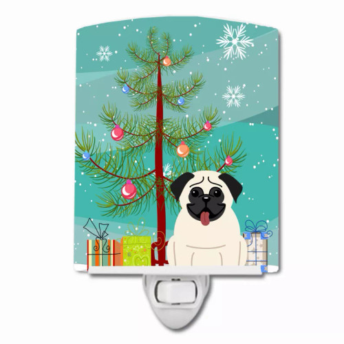 Christmas Tree and Dog Ceramic Night Light - S000213B001695P099666V000