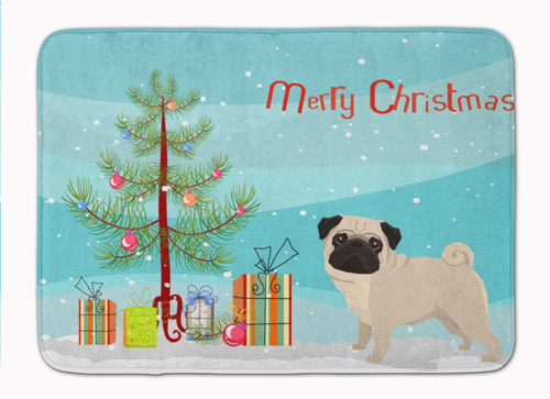 Christmas Tree Dog Art Machine Washable Memory Foam Mat - S000213B001695P001453V012