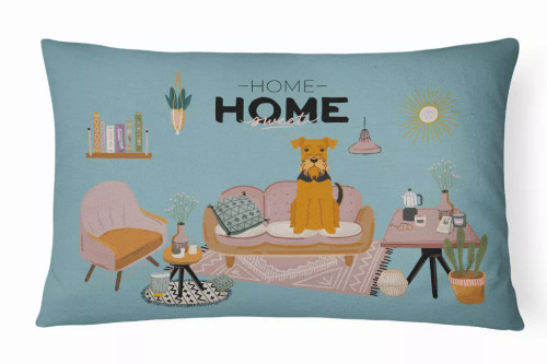 Sweet Home Dog Art Canvas Fabric Decorative Pillow - S000213B001695P020529V000