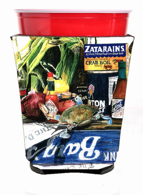 Crab in the Middle Red Solo Cup Hugger