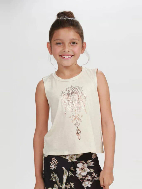 Vintage Rag Gold Mandala Muscle Tee - T7162OATTL4