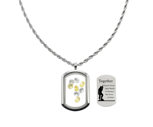 Inspirational Tag Lockets With High Grade Cubic Zirconia By Pink Box - PinkBox-6-000605