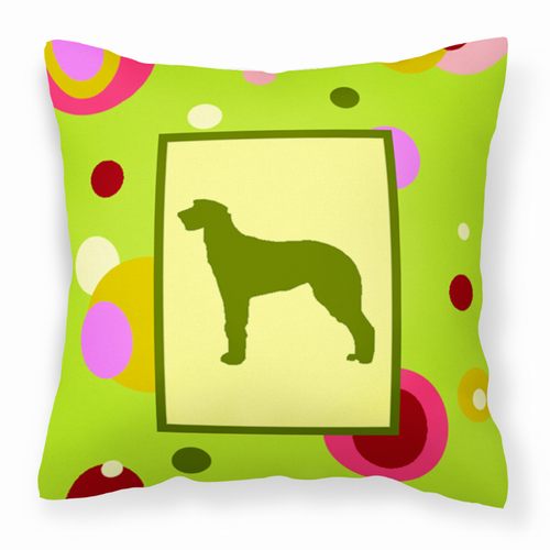 Green Fabric Decorative Pillow with Dog Silhouette - S000213B001695P022362V000