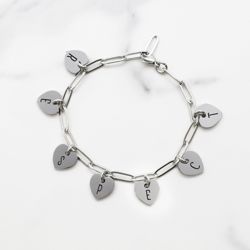 Fully Adjustable Inspirational Heart Charmed Bracelets - PinkBox3-4524